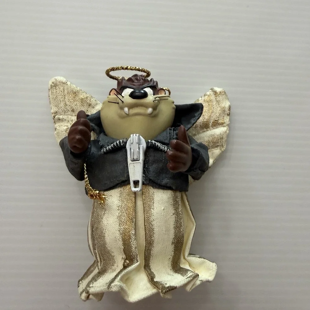 1997 Warner Bros Taz Angel Christmas Ornament Looney Tunes Vintage